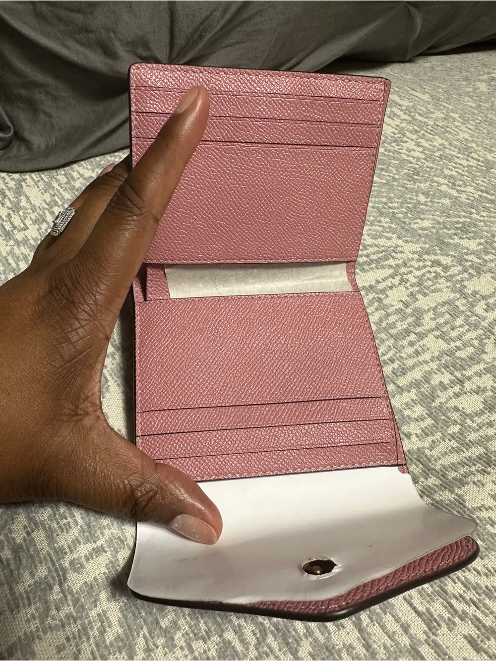 COACH Metallic Pink Wynn Wallet - Picture 5 of 7